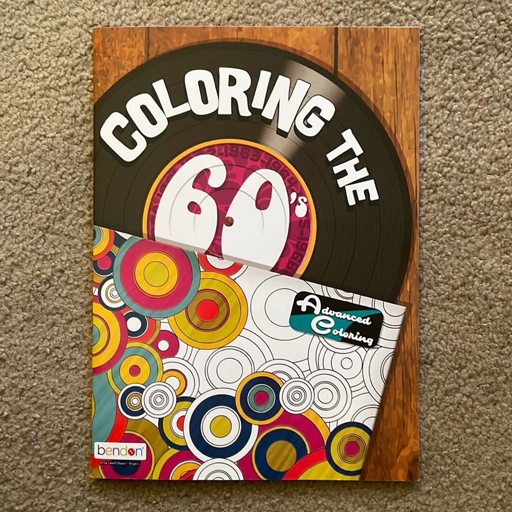 Bendon “Coloring The 60’s” Adult Advanced Coloring Book